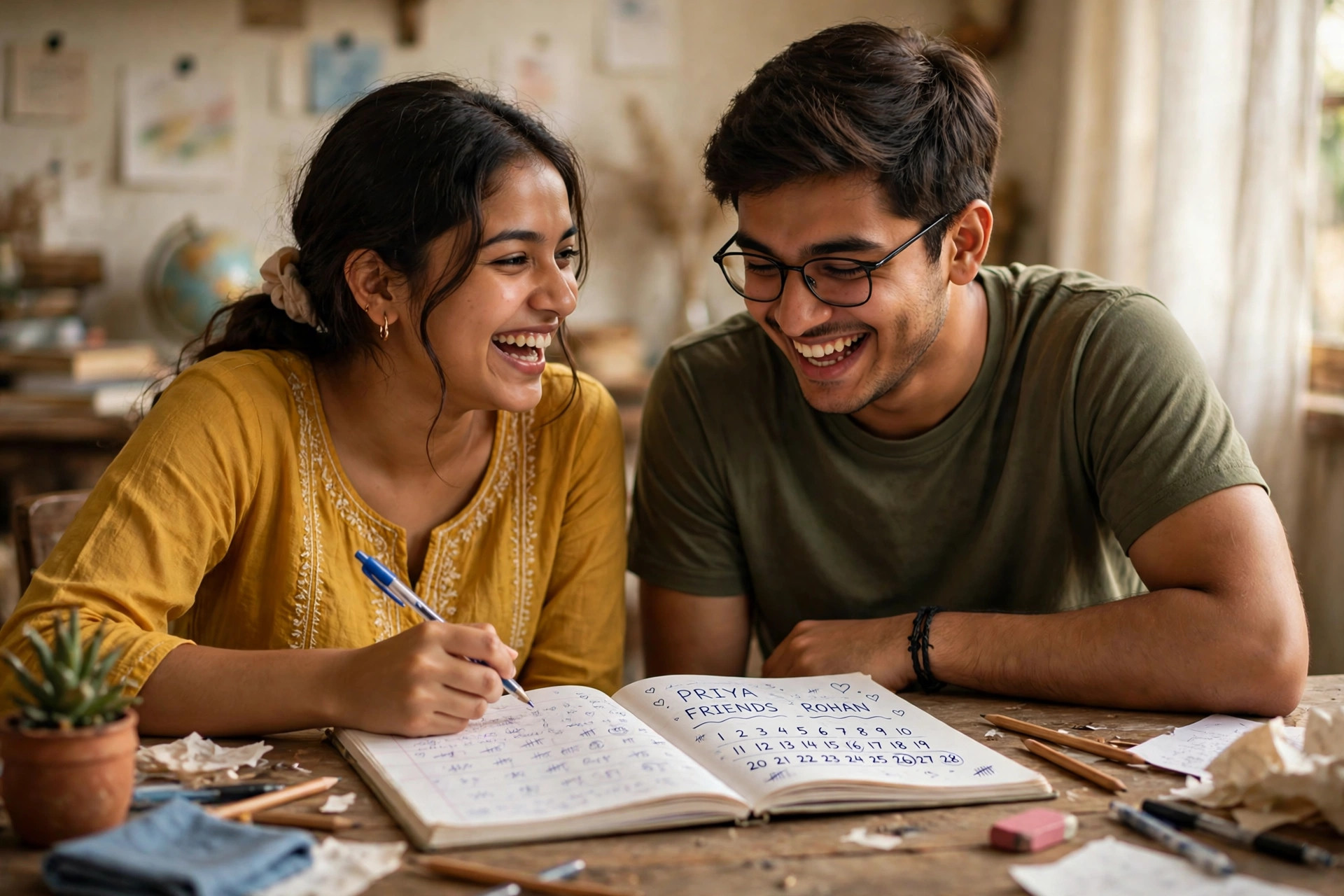 how to find friendship percentage on paper